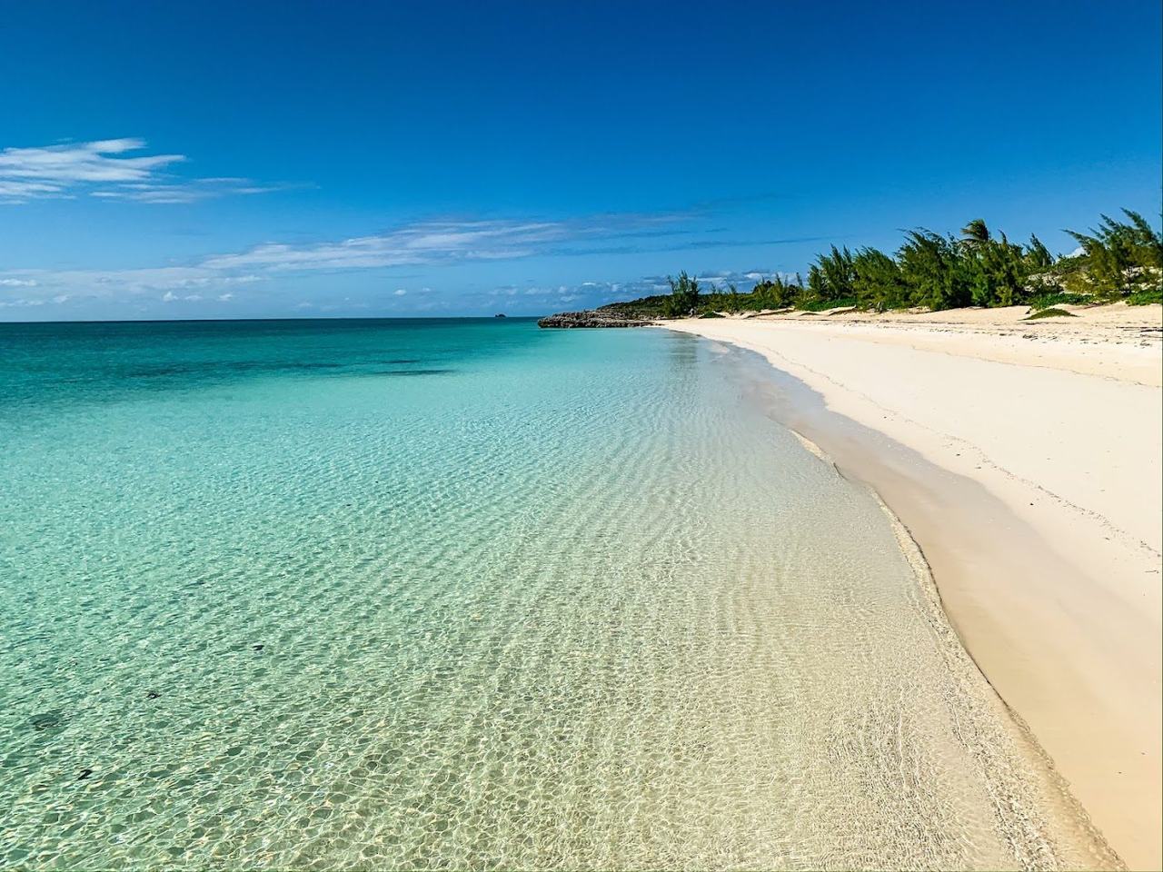 Taylor Bay shallow calm flats a short drive along the south side of Providenciales