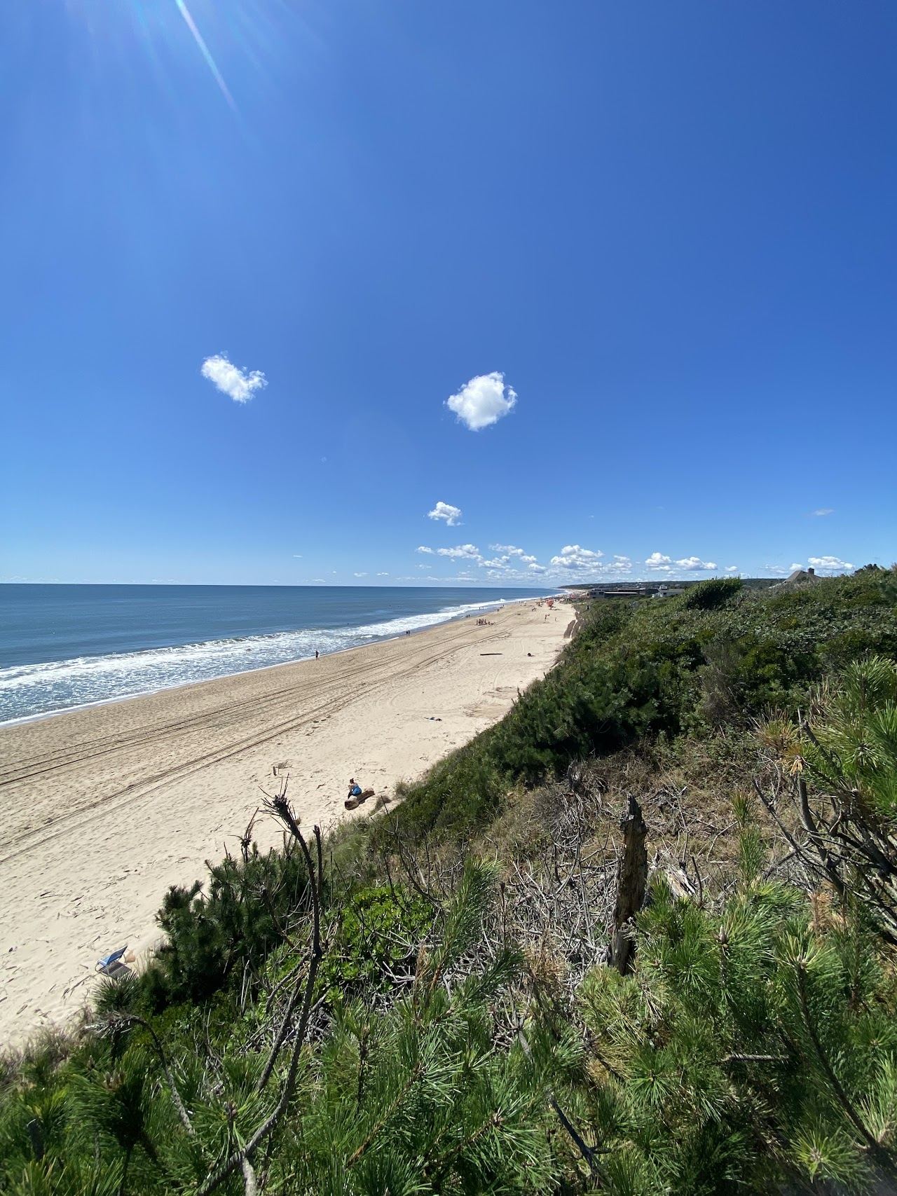 The wide Atlantic ocean beach at Montauk in The Hamptons