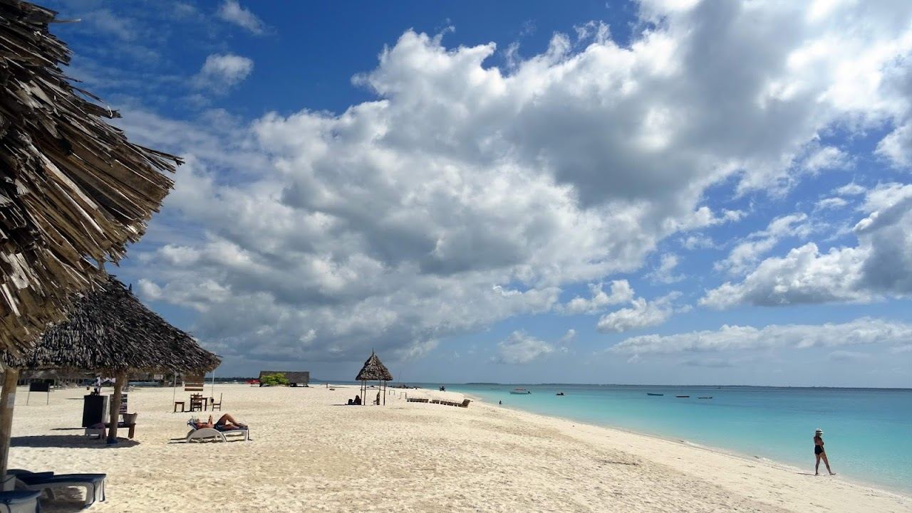 White sand and dhows at Nungwi on the north tip of Zanzibar